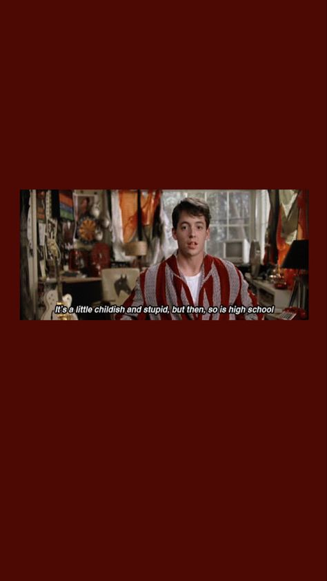 Ferris Buellers Day Off Pfp, Ferris Buller Wallpaper, Movie Lockscreen Phone Wallpapers, Ferris Bueller Wallpaper, Ferris Buellers Day Off Wallpaper, Ferris Buller, Ferris Bueller’s Day Off, Save Ferris, Random Pfp