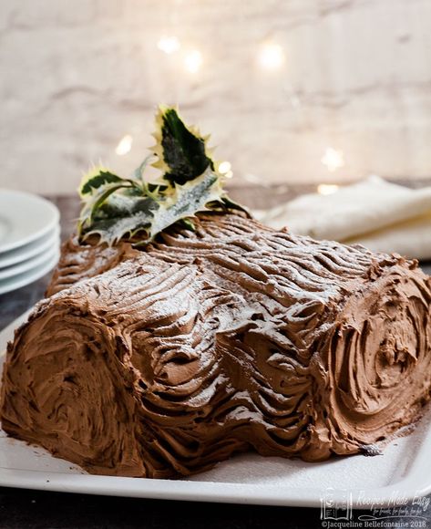 Yule Log Yule Log Recipe, Christmas Yule Log, Chocolate Swiss Roll, Chocolate Yule Log, Whipped Buttercream, Chocolate Roll Cake, Daisy Cake, Company Portfolio, Yule Log