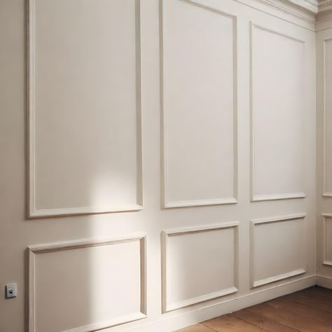 Transform your home decor with our pre-cut wall trim and molding kits that come pre-primed and ready to be painted, perfect for accentuating living rooms, dining rooms, bedrooms, offices, hallways, and washrooms. Our products are made from polyurethane which is the most superior molding in the market. 🛍️ What's Included in This Kit: This product includes three panels, featuring three upper panels and three lower panels. 3 Panels: 35" x 59" (top) and 35" x 23" (bottom) Choose the width and style Moldings And Trim Ideas, Bedroom Millwork Wall, European Wall Trim, White Paneling Walls Hallways, Wall Molding Styles, Wayne’s Coating Wood, Wall Trim Hallway, Wall Molding Ideas Hallways, Picture Trim Molding