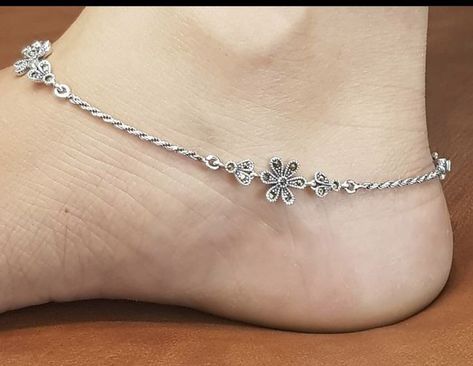 Oxidised Jewellery Anklet, Kolusu Designs Silver Simple, Painjan Designs Silver Simple, Fancy Payal Silver, Kolusu Designs Silver, Painjan Designs Silver, Pattilu Designs Silver Simple, Anklets Indian Silver Simple, Silver Anklet Design Simple