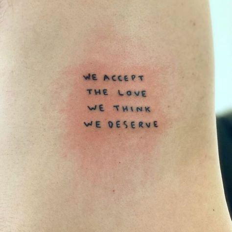 Perk Of Being A Wallflower, Wallflower Tattoo, Selflove Tattoo, Dr Tattoo, Love Reminder, Cute Tats, The Perks Of Being, Perks Of Being A Wallflower, Discreet Tattoos