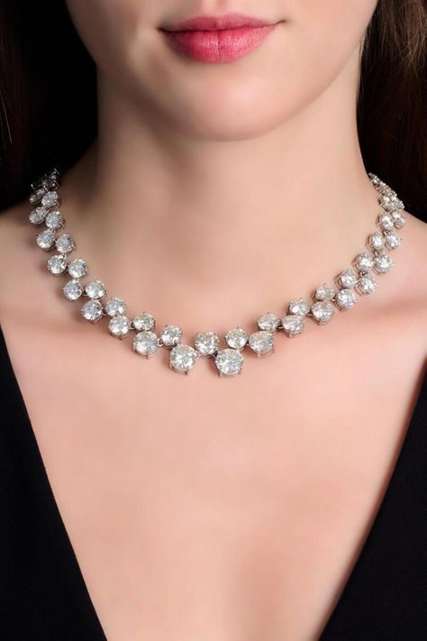 Diamond necklace | Magnificent Jewels and Noble Jewels | 2023 | Sotheby's Sothebys Tiara, Sothebys Jewelry, Fine Pearl Jewelry, Bridal Diamond Necklace, Magnificent Jewels, Spiritual Necklace, Bvlgari Jewelry, Cvd Diamond, Royal Jewels