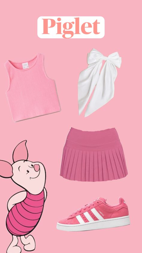 Piglet inspired outfit!🌸🐽🐷 What character should I do next? #fyp #f4f #l4l #winniethepooh #piglet #disney Disney Outfits Cinderella, Piglet Outfit Ideas, Piglet Inspired Outfit, Miss Piggy Disneybound, Disney Bounding Group Outfits, Zootopia Inspired Outfits, Group Disney Outfits, Deadpool Disneybound, Halloween Costumes Disney Characters