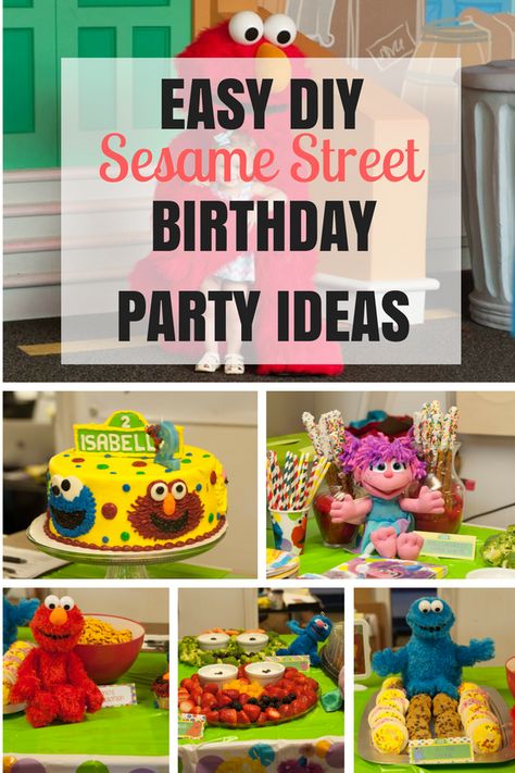 Sesame Street Second Birthday, Diy Elmo Birthday Party, Sesame Street Food, Sesame Street Birthday Party Ideas, Elmo First Birthday, Second Birthday Party, Easy Diy Ideas, Elmo Birthday Party, Toddler Birthday Party