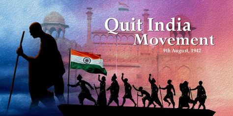 Quit India Movement Drawings, Quit India Movement Posters Drawing, Quit India Movement Images, Quit India Movement Posters, Quit India Movement Day, Ganesha Sketch, Gandhi Ji, Freedom Wall, Movement Drawing