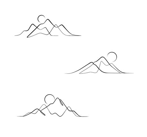 Bison Line Tattoo, Simple Tattoos Mountain, Blue Ridge Mountain Tattoo Simple, Wyoming Mountain Tattoo, Dainty Outdoor Tattoos, Simple Mountains Tattoo, Mountain Wave Tattoo Simple, Mountain Range Line Tattoo, Mountain Line Drawing Simple