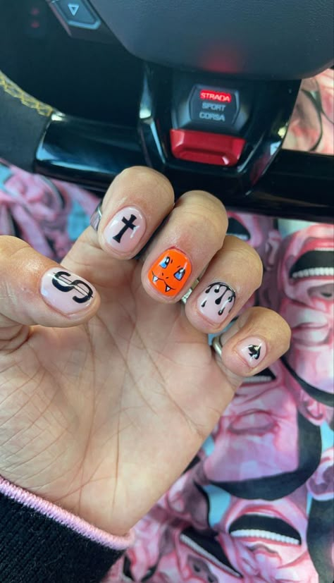 Cute Nails For Men, Studs Nail Art, Real Nail Designs Manicures, Manicure Design Ideas Men, Nail Designs Male, Nails For Studs, Asap Rocky Nail Art, Stud Nail Ideas, Stud Nails Designs