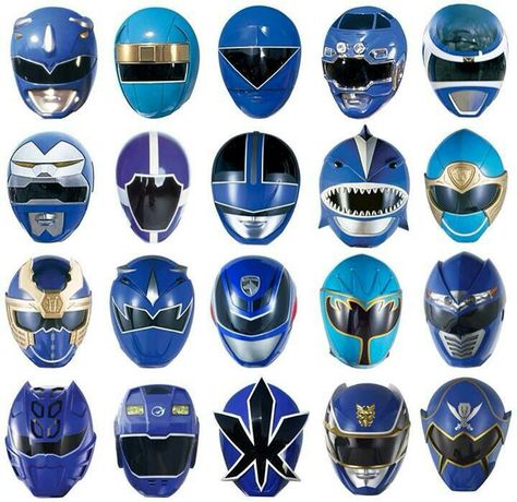 Blue Ranger Helmet - MMPR onwards Blue Power Ranger, Power Rangers Helmet, Super Samurai, Blue Ranger, Power Rangers Samurai, Power Rangers Fan Art, All Power Rangers, Power Rangers Art, Go Go Power Rangers