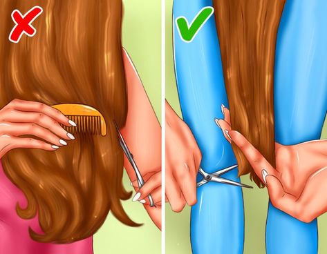 How to Give Yourself an Accurate Haircut Haircut At Home, Point Cut, Big Mirror, Angled Bob, Step By Step Hairstyles, Hair Locks, A Haircut, How To Give, Small Mirrors