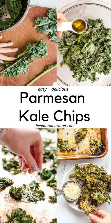 Natural Nurturer, How To Make Kale, Healthier Baking, Fancy Kitchen, Kale Chips Baked, Baked Kale, Kale Chip Recipes, 4 Ingredient Recipes, Healthy Veggie