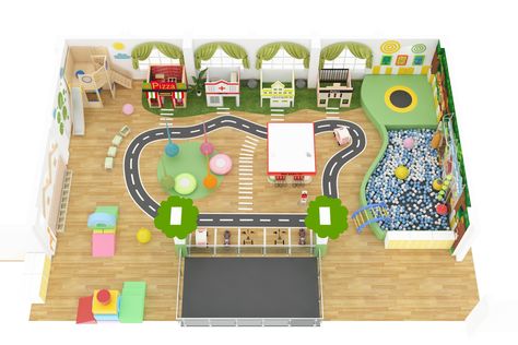 We are one of the top manufacturers of daycare furniture and indoor outdoor playground . We have 4 factories, 11company branches in China.  Do you plan to open a school or an indoor play area?   Check my Facebook page and our website to know more about us! Indoor Playground Floor Plan, Train Kindergarten, Indoor Play Space, Indoor Playground Design, Daycare Furniture, Kids Indoor Play, Preschool Playground, Indoor Play Centre, Indoor Play Area