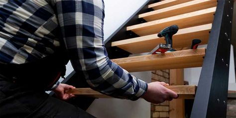 Diy Attic Ladder, Diy Loft Ladder, Loft Ladder Ideas, Vintage Staircase, Loft Stairs Ideas, Apartment Stairs, Build A Loft, Unique Staircase, Staircase Styles