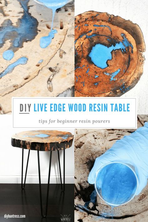 Meja Resin, Remake Furniture, Pinterest Live, Diy Live Edge, Live Edge Resin, Diy Resin Table, Resin Trays, Resin Product, Epoxy Wood Table