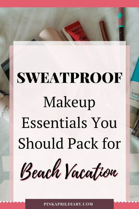 Checkout what are the best makeup products to pack with you on your next beach vacation. Make Up For Beach Vacation, Vacation Makeup Essentials, Makeup For Beach Vacation, Beach Vacation Makeup, Beach Makeup Products, Vacation Makeup Looks The Beach, Camping Makeup, Pool Makeup, Hawaii Makeup