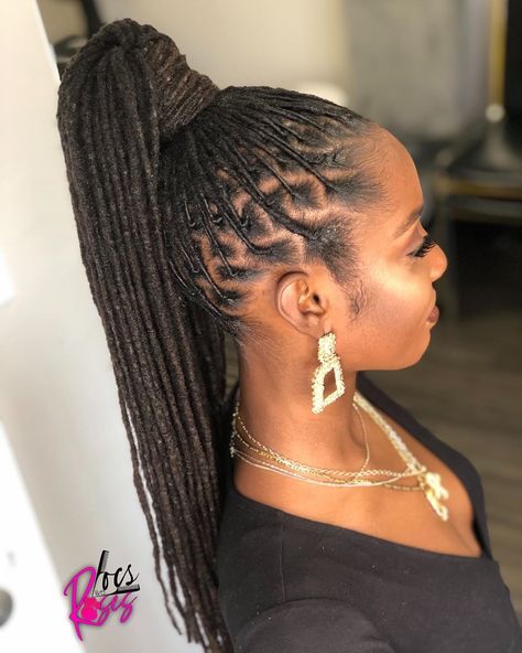 Dreadlocks Ponytail Hairstyles, Loc Updo Ponytail, Long Locs Updo Styles Black Women, Long Loc Ponytail Styles, Long Locs Updo, Long Dreadlocks Styles, Loc Ponytail Styles Black Women, Loc Updo Styles Long, Dread Curls