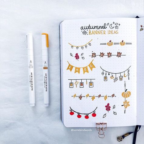 #bulletjournalideas hashtag on Instagram • Photos and Videos Journal Banner Ideas, Journal Ideas Cover, November Bullet Journal Ideas, Bullet Journal Tools, Bullet Journal Dividers, November Bullet Journal, Journal Headers, Journal Banner, 2021 Aesthetic