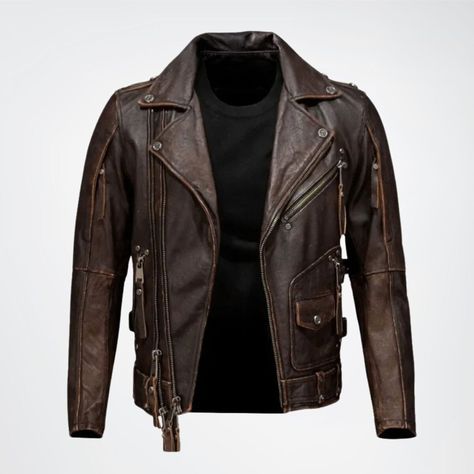 Mens Retro Vintage Motorcycle Cafe Racer Distressed Genuine Leather Jacket 🏍️ Made with top-quality leather, this jacket is perfect for riding, walking, or simply making a fashion statement. Available in various sizes including custom fit! #VintageFashion #MensStyle #BikerJacket #LeatherLove #RetroVibes 🧥 #leatherjackets #leathercraft #leatherbags #leatherbelt #leatherbag #leatherwork #leather pant #leathershirts #leatherchaps #leathervest #CafeRacer #Jacket #Leather #Biker #eBay https://e... Vintage Leather Jackets, Leather Jacket For Men, Custom Leather Jackets, Unique Jackets, Men's Leather Jacket, Vintage Leather Jacket, Vintage Motorcycle, Jacket For Men, Genuine Leather Jackets