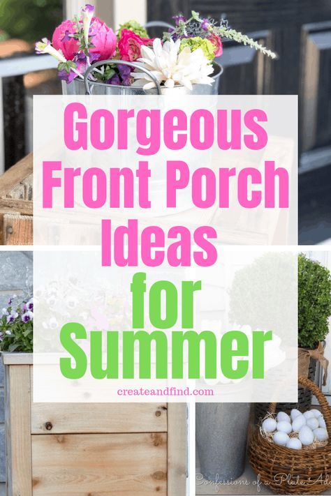 Summer front porch decorating ideas you'll love. DIY's, decor, flowers, cozy seating and more will give you a porch you'll never want to leave! #frontporchdecor #homedecor #porchesandpatios Summer Front Porch Ideas, Front Porch Inspiration, Front Porch Decorating Ideas, Front Porch Flowers, Summer Porch Decor, Spring Porch Decor, Porch Flowers, Porch Colors, Summer Front Porches