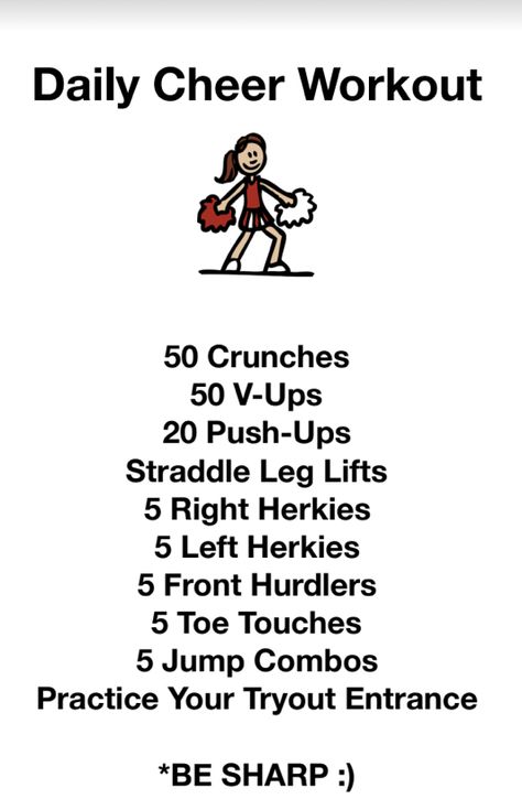 All Star Cheer Workouts, Cheer Food Diet, Cheer Hairstyles Practice, How To Ace Cheer Tryouts, How To Get More Flexible For Cheer, Cheerleading Conditioning Workout, How To Base In Cheer, Workouts For Bases Cheer, How To Be A Good Cheerleader