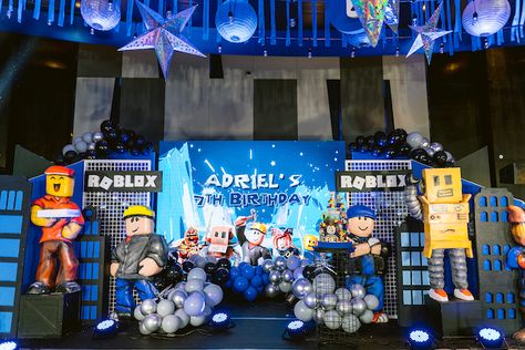 Adriel’s Intergalactic Roblox Adventure Party – 7th Birthday Roblox Birthday Theme, Roblox Themed Birthday Party, Roblox Theme, Debut Party, Moana Themed Party, Roblox Birthday, Adventure Party, Pirate Theme Party, Party Projects