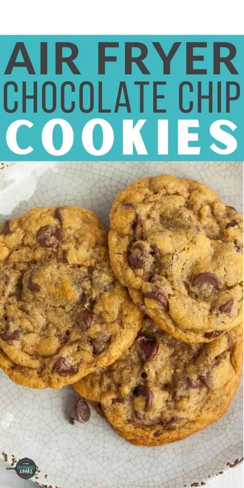 Air Fry Chocolate Chip Cookies, Chocolate Chip Cookies In Air Fryer, Airfryer Chocolate Chip Cookies, Air Fryer Cookies Chocolate Chips, Air Fryer Chocolate Chip Cookies, Air Fryer Cookies, Betty Crocker Chocolate Chip Cookies, Small Batch Chocolate Chip Cookies, Low Carb Chocolate Chip Cookies