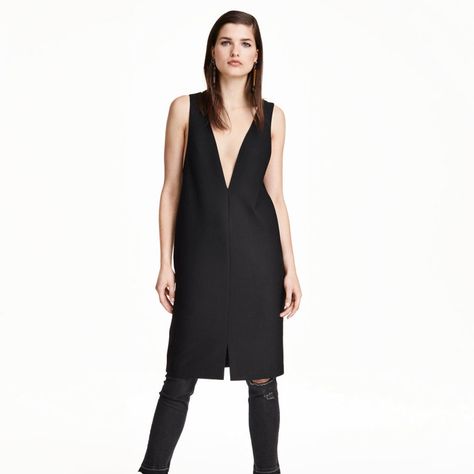 16 Must Haves Our Editors Are Shopping Right Now Black Plunging Neckline Dress, Winter Shopping, Date Dresses, Neckline Dress, Date Night Dresses, Plunging Neckline, V Neck Dress, Fashion Company, Low Cut