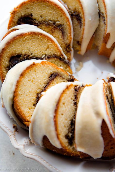 Chai Cinnamon Swirl Bundt Cake | Sally's Baking Addiction Chai Icing, Cinnamon Swirl Bundt Cake, Swirl Bundt Cake, Sallys Baking, Spiced Chai, Cinnamon Chai, Sally's Baking, Cinnamon Cake, Butter Icing