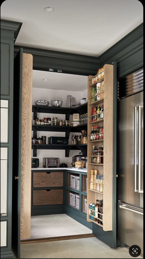 Tom Howley Kitchens, Hidden Pantry, Pantry Room, تصميم للمنزل العصري, Kitchen Pantry Design, Kitchen Extension, Hus Inspiration, Pantry Design, Kitchen Inspiration Design