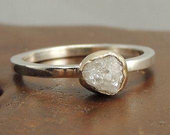 Uncut Diamond Engagement Ring, Uncut Diamond Ring Engagement, Uncut Diamond Ring, Rough Diamond Ring, Antique Engagement Ring, Uncut Diamond, Handmade Rings, Simple Wedding, Rough Diamond