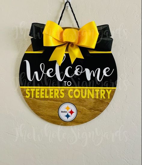 This Door Hangers item by TheWholeSignYards has 144 favorites from Etsy shoppers. Ships from Mesa, AZ. Listed on Apr 23, 2024 Steelers Welcome Sign, Football Wood Signs Diy, Wood Football Decor, Wood Sports Signs, Steelers Door Hanger, Football Wooden Door Hangers, Nfl Door Hanger, Football Crafts To Sell, Football Door Signs