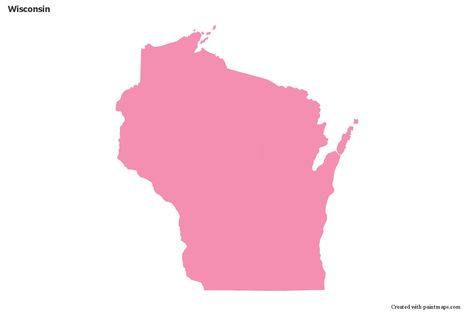 Sample Maps for Wisconsin (pink,outline) Wisconsin Outline, Shadow Effect, Map Maker, Map Outline, Wisconsin State, State Outline, State Map, Wisconsin, High Resolution