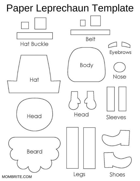 Leprechauns Craft, Leprechaun Template Free Printable, Leprechaun Preschool Craft, Leprechaun Hat Template Free Printable, Build A Leprechaun Printable, Leprechaun Printable Free, Leprechaun Template, Leprechaun Craft Template, Leprechaun Pictures