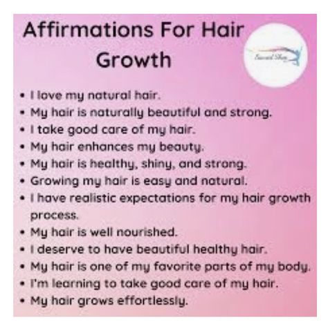 Hair Growing Affirmations, Manifestation For Hair Growth, Black Hair Affirmations, Affirmation For Hair Growth, Manifesting Healthy Hair, Good Hair Affirmations, Affirmation For Hair, Thick Hair Manifestation, Dense Hair Growth