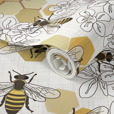 Bee Bedroom, Bee Flowers, Honey Bee Decor, Bee Wall, Bug Art, Bee Inspired, Tactile Texture, Natural Sisal, Bee Decor