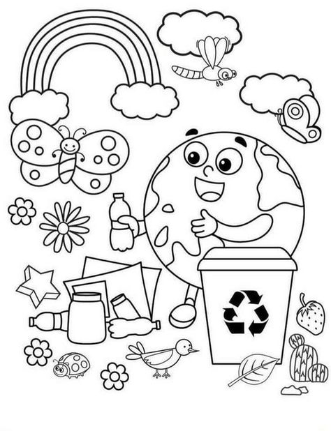 Ochrana Prírody, Kertas Kerja Prasekolah, Earth Coloring Pages, Earth Day Drawing, Earth Activities, Earth Day Coloring Pages, Earth Day Crafts, Earth Day Activities, صفحات ال�تلوين