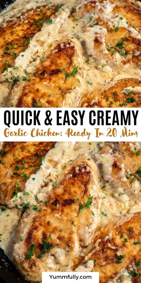 This dish is proof that you can turn pantry staples into a gourmet-tasting meal. This creamy garlic chicken is restaurant quality and you can have it on the table in under 30 minutes. The secret? Use minced garlic as well as whole cloves! Cloves Recipes, Meat Diet, Creamy Garlic Chicken, Delicious Soup Recipes, Dinner Recipes Easy Quick, Supper Recipes, Keto Recipes Dinner, Health Dinner Recipes, Creamy Garlic