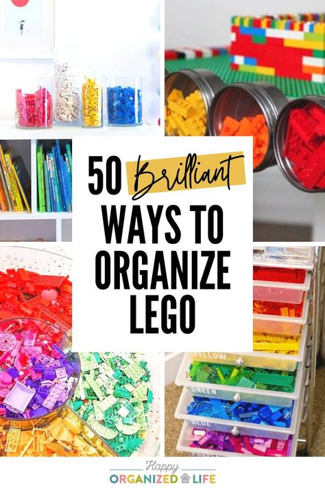 I know seeing a bunch of tiny lego pieces on the floor can feel so overwhelming you don’t even know where to start. That’s why I'm sharing these 50 brilliant and creative LEGO storage ideas as well as lots of info and tips on how to choose the perfect lego storage solution for your home. Organize Legos Organization Ideas, How To Organize Legos, Organize Legos, Lego Storage Solutions, Lego Storage Ideas, Lego Storage Organization, Lego Organization, Decluttering Inspiration, Lego Table