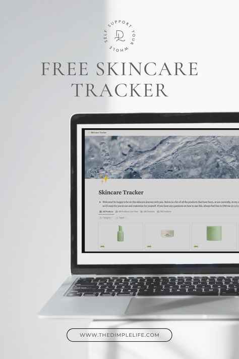 Free tracker using Notion so you can keep track and stay organized for all your skincare routine needs. #NotionTemplate #Notion #Skincare #SkincareTracker Notion Skincare Routine, Skincare Routine Template, Routine Notion Template, Notion Skincare, Skincare List, Notion Tracker, Skincare Tracker, Using Notion, Natural Skin Care Remedies