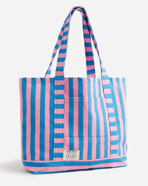 J.Crew: SZ Blockprints™ X J.Crew Reversible Beach Tote For Women Beach Ready, Local Artisans, Beach Tote, Block Print, J Crew, Bag Accessories, Bag Lady, Tote Bag, For Women