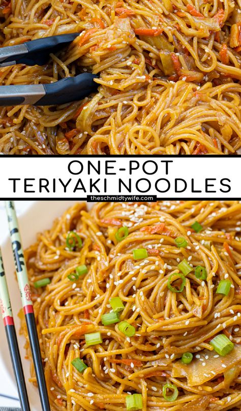 Easy Recipes With Vegetables, Meatless Ramen Recipes, Asian Vegetable Noodles, Asian One Pot Pasta, Easy Pan Meals, Easy And Delicious Pasta Recipes, Easy Meals For Lunch At Home, Quick Asian Noodle Recipes, Easy Dinner Recipes No Chicken