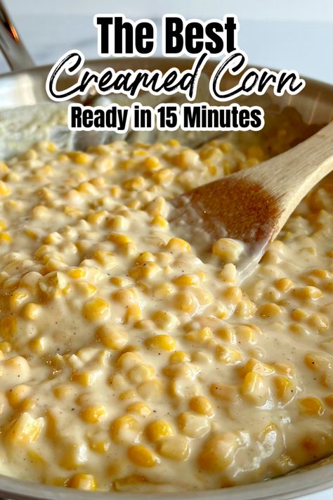 Creamed Corn Recipe With Cream Cheese, Corn Recipe With Cream Cheese, Creamed Corn Recipe Easy, Mexican Corn Recipes, Homemade Cream Corn, Slow Cooker Creamed Corn, Corn Recipes Side Dishes, Cream Cheese Corn, Vegetarian Thanksgiving Recipes