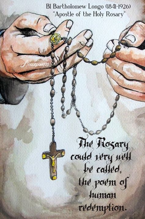 “The Rosary could very well be called,the poem of human redemption.” Rosary Watercolor, Rosary Drawing, Rosary Art, Praying Hands With Rosary, Rosary Bead Tattoo, Christian Artwork, Deep Art, Holy Rosary, Blessed Mother Mary