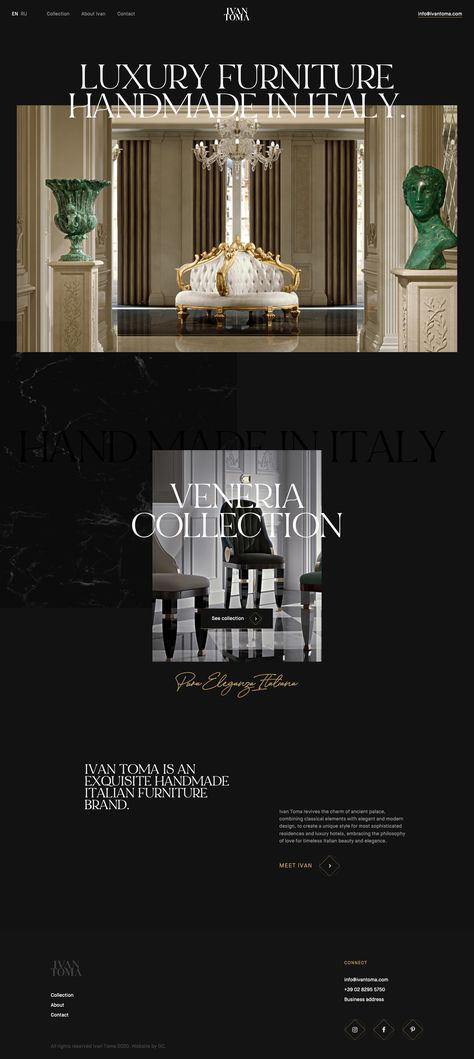 Premium Website Design Inspiration, Luxury Portfolio Design, Luxe Website Design, Premium Web Design, Luxury Fashion Website Design, Luxury Website Design Inspiration, Dark Website Design, Elegant Web Design, Website Styles