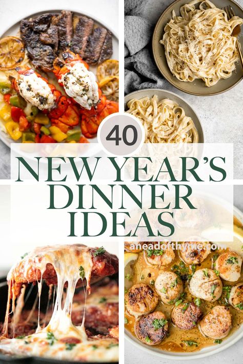 Nye Dinner Ideas, New Years Dinner Ideas, Dinner Ideas At Home, New Years Day Dinner, New Years Eve Menu, New Years Day Meal, Nye Dinner, Resep Seafood, New Years Eve Food