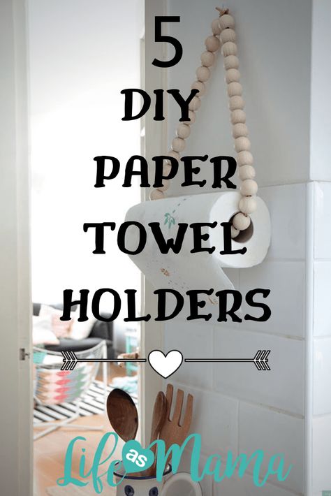 I don't know about you, but for some reason I have the hardest time finding a paper towel holder I actually like that doesn't cost a million dollars. So why not DIY it, ladies? #LifeAsMama #DIY #papertowelholder Bathroom Towel Storage, Paper Towel Holders, Valentines Pillows, Towel Holders, Cute Dorm Rooms, Closet Organization Diy, A Million Dollars, Towel Storage, Handmade Beauty Products