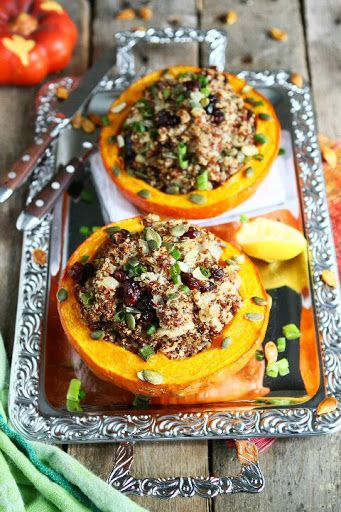 Quinoa Filled Hokkaido Hokkaido Pumpkin, Crockpot Fajitas, Sugar Pumpkin, Quinoa Recipes, Healthy Ideas, Yummy Eats, Detox Recipes, Pumpkin Recipes, Fall Recipes