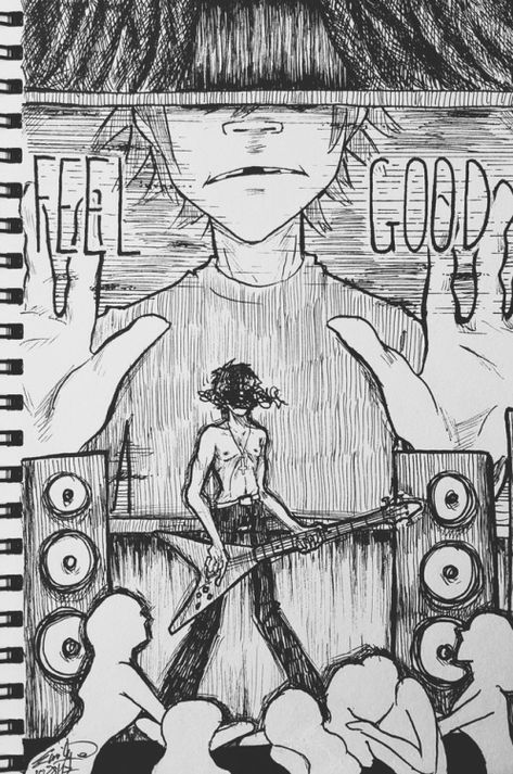 Gorillaz is my favorite anime Murdoc Feel Good Inc, Song Drawings, Gorillaz Art Style, Gorillaz Fan Art, Monkeys Band, Gorillaz Art, Grunge Art, Gorillaz, Sketchbook Art Inspiration