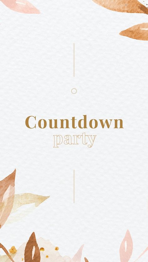 Countdown party phone lockscreen mobile wallpaper | free image by rawpixel.com / ketchup Christmas Screen Savers, New Year Countdown, Watercolor Wallpaper Iphone, Trending Images, Story Background, New Years Countdown, Phone Lockscreen, Happy Birthday Frame, Free Illustration Images