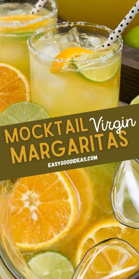 Mocktail Sweet And Sour, Mocktail Recipe Margarita, Non Alcoholic Margaritas For A Crowd, Virgin Margarita On The Rocks, Non Alcohol Margaritas, Best Virgin Margarita Recipe, Mock Margarita Non Alcoholic Recipe, Mocktails For Taco Night, Easy Virgin Margarita