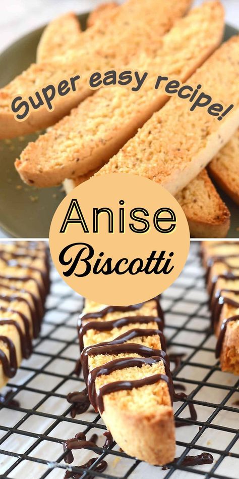 Italian Biscotti Recipe! Italian Biscotti Authentic, Anise Biscotti Recipe Italian, Basic Biscotti Recipe, Cantuccini Recipe Italian, Authentic Italian Biscotti Recipe, Aniseed Recipes, Blueberries Scones, Anisette Biscotti, Anise Biscotti Recipe